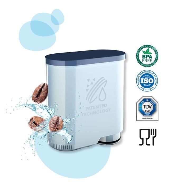 Cartouche de filtre à eau aquaclean expresso saeco - bleu - café moulu