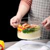 Transparent glass noodle bowl with lid Glass pot for high temperature oatmeal (1350 ml) | Kręgle