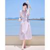 Elegant Purple A-line Midi Dress