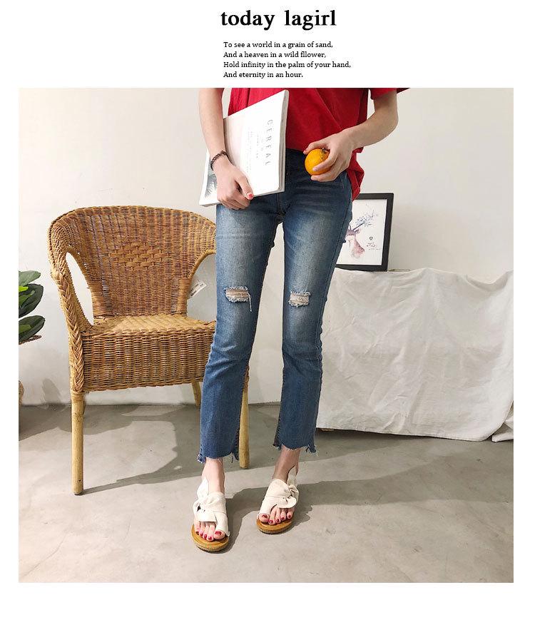 Korean Style Bowknot Beach Toe-Ring Sandals