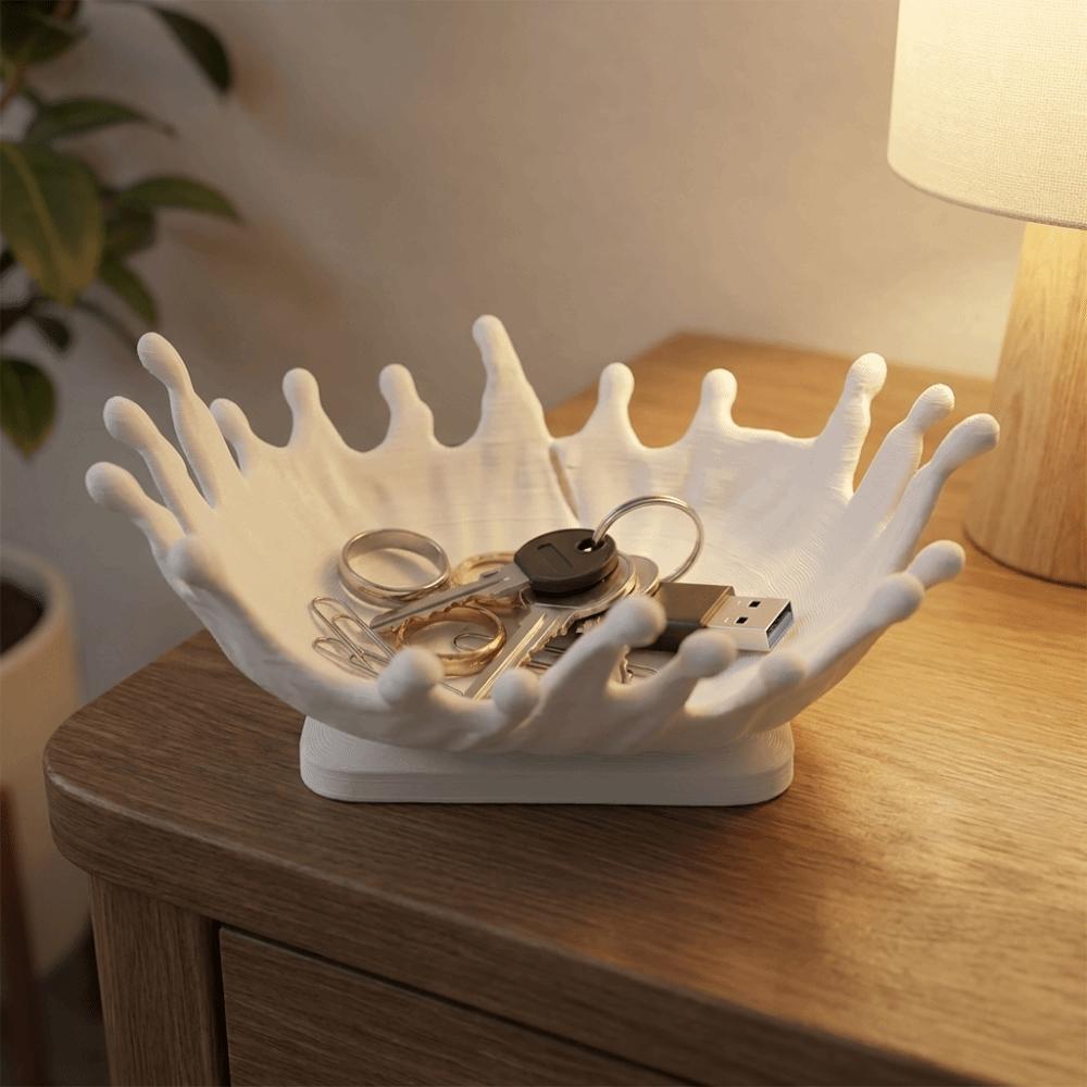 3D Printed Jewelry Storage Tray Modern Jewelry Display Plate Entryway Keys Tray Office Desk