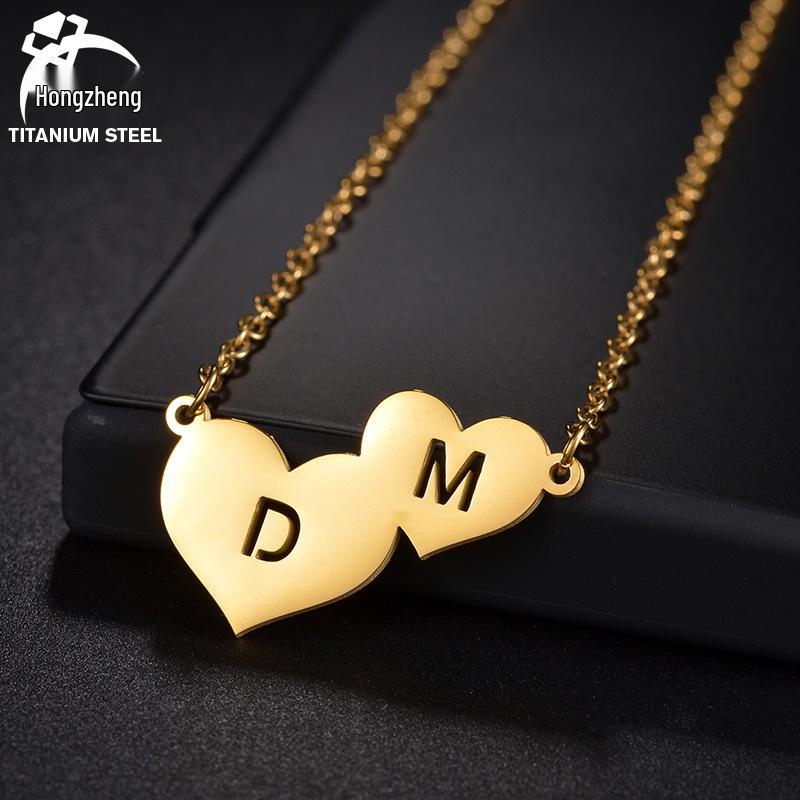 

Ожерелье с полым сердцем и буквой, сделанное своими руками - Креативные украшения из нержавеющей стали Steel