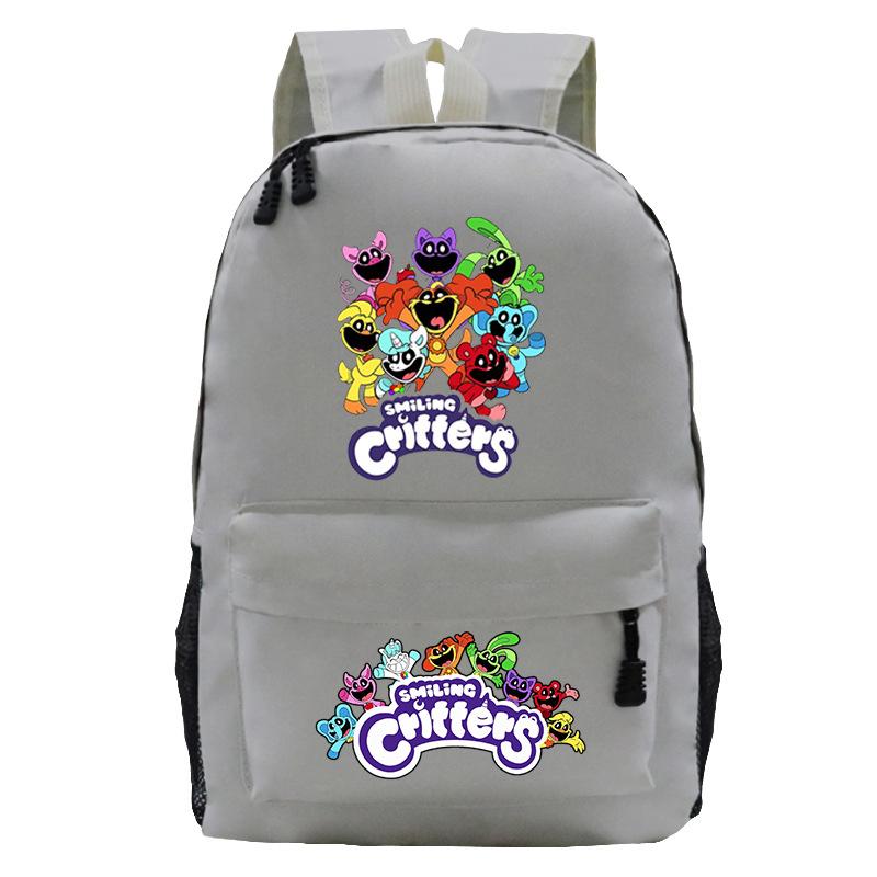 Smiling Critters Smiling Animals College Style Boys And Girls Junior High School Students School Bag Casual Backpack