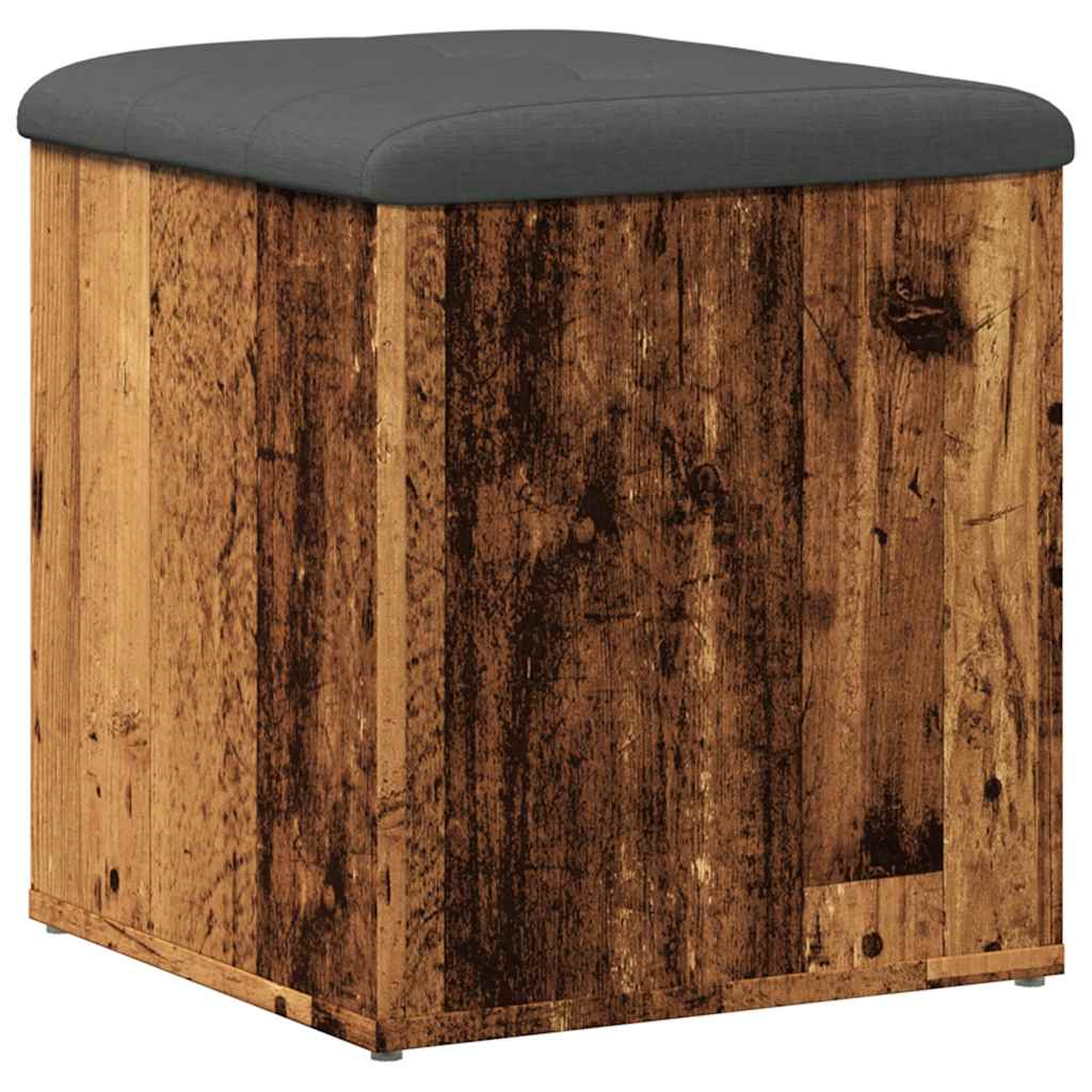 Storage Bench with Rustic Wood Look 42 x 42 x 45 cm Engineered Wood