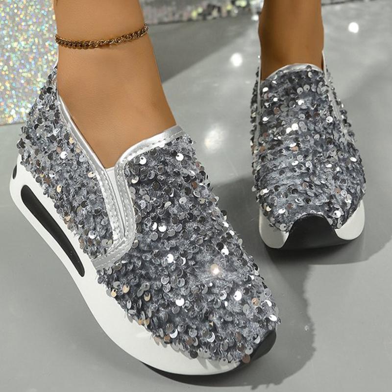 Fashion Fashion Black Bling Spots Shoes for Women Autumn Winter Lightweight Non Slip Sneakers Woman Soft Insole Platform Shoes Female