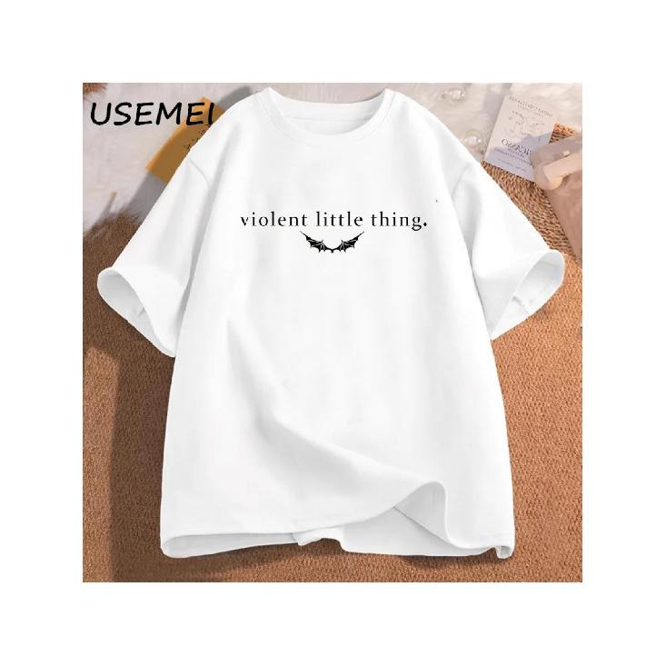 Violent Little Thing T-Shirts Fourth Wing Merch Woman Clothes Dragon Rider Graphic Tees Cotton Tops Aesthetic Men'S Clothing