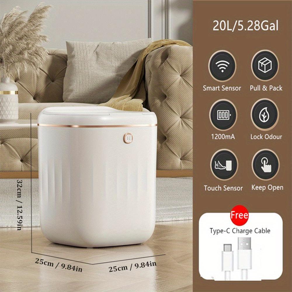 

Умное индукционное мусорное ведро Бытовое бесшумное закрытие крышки Ведро для хранения Открывающаяся от удара ногой крышка Мусорное ведро для туалета Офисная корзина для бумаги