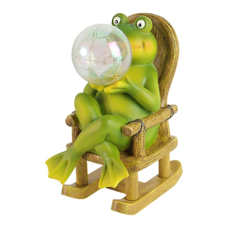 

Creative Solar Power Frogs Statue Garden Light With Bubble Blowing Designs Model Figurine For Outdoor Yar Decoration 1