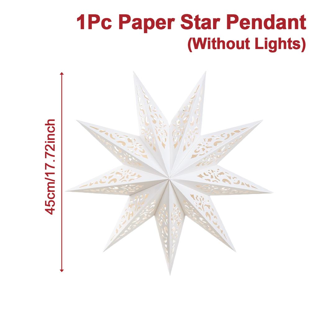 Weihnachtlicher Papierstern Anhänger Frohe Weihnachten Dekorationen für Zuhause 2026 Navidad Weihnachtsbaum Hängende Lampenschirme Schmuck Neujahr