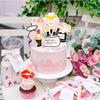 Glitter Makeup Cake Toppers Lipstick Cake Picks  Cupcake Decors High Heel Makeup Brushes for Bridal Cosmetics Party Decorations