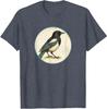 Black-Billed Magpie T-Shirt Retro Bird Tee Design 10 Colors by Bird.Fan
