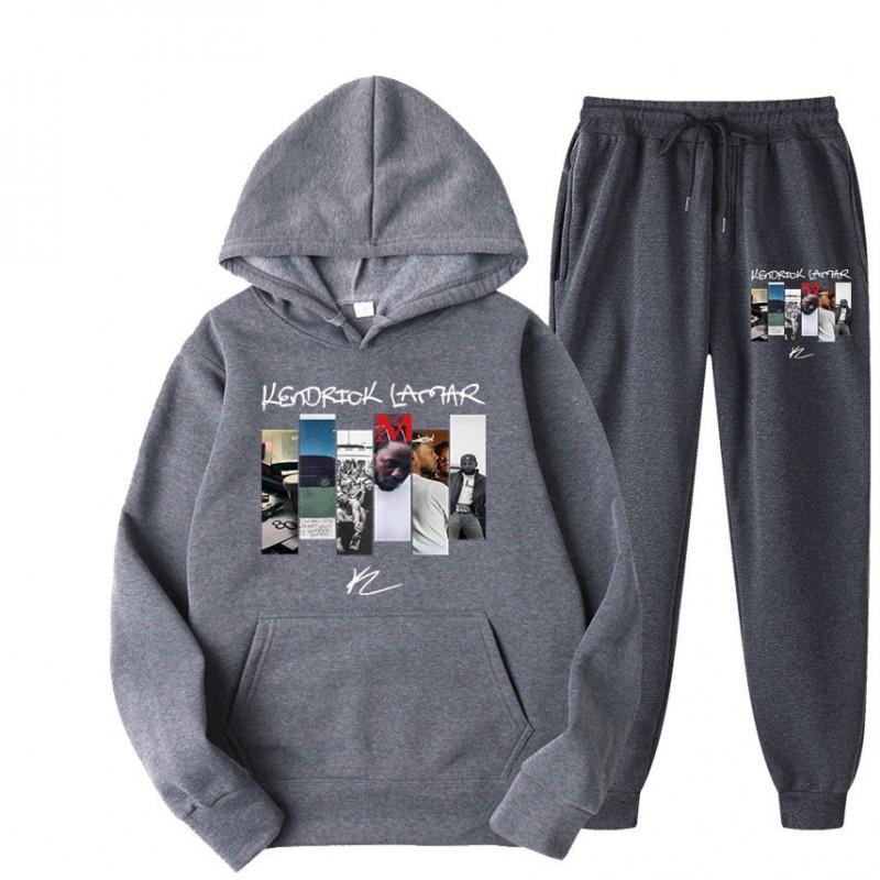 Kendrick Lamar Hoodie Set Unisex Long Sleeve Fleece Tracksuit Winter Casual Wear