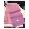 Knitted Scarf Women 100% Wool Winter Warm Scarves Bright Solid Color Design Thickened Shawl Soft Cashmere Pashmina Neck  NEW