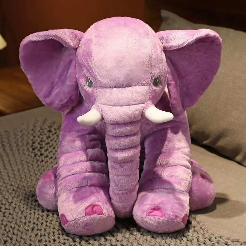 Fuzzy Large Elephant Stuffed Animal, Adventure Stuffed Elephant Toy, Brave Room Elephants Plush Decor Gift