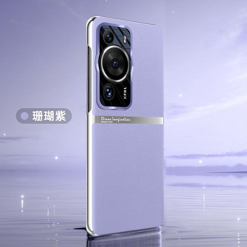 Роскошный Чехол Для Телефона Huawei P60 Pro Стильный Электроplated Кожаный Чехол Для Huawei P60 P60Pro Capa Защита Камеры Бампер For Huawei P60 Pro фиолетовый