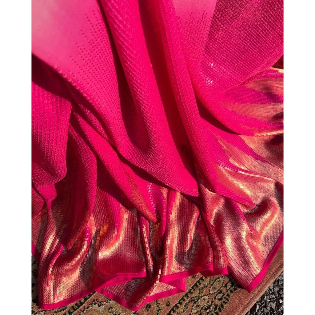 Luxury Sparkle Edit – Faux Georgette Designer Saree