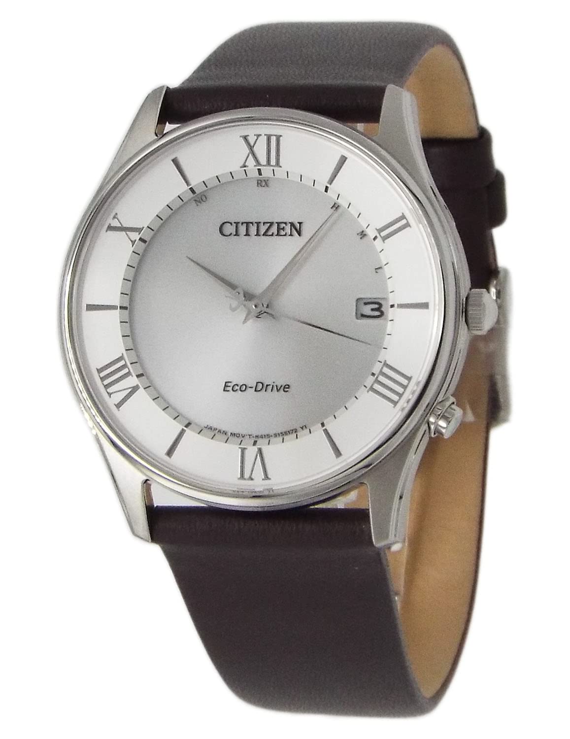 

Чоловічий годинник Citizen Eco-Drive з радіоконтролем CITIZEN Сонячний зі шкіряним ремінцем та змінним ремінцем AS1060 (Срібло)