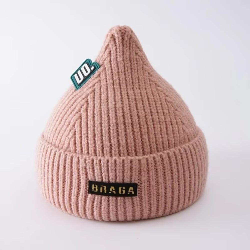 Cute Letter Newborn Knitted Hat Winter Warm Infant Kids Ear Protection Hats New Baby Beanie Cap