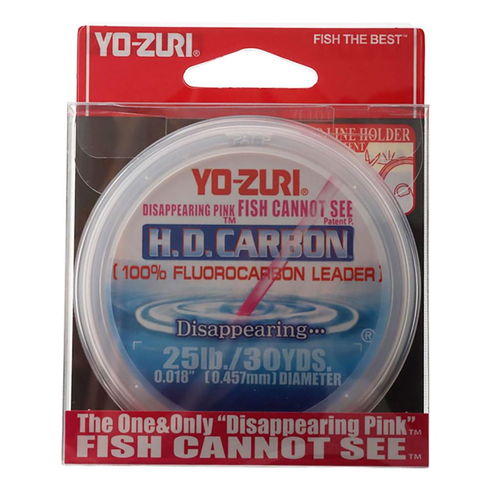 Fluorocarbon Line Carbon Fluoro Leader 30YDS 25Lbs Pink YO-ZURI H.D. Color