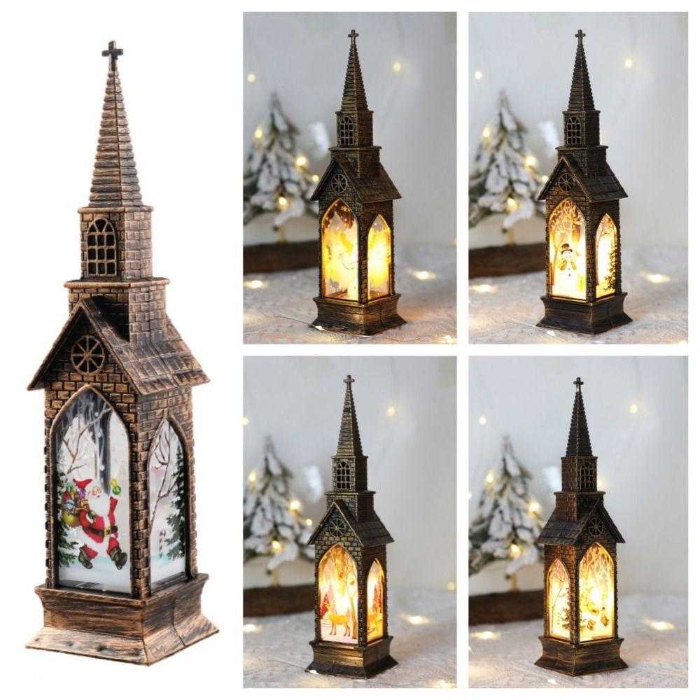 Angel Christmas Wind  Lamp Illuminated Desktop Christmas Lamp Vintage Christmas  House  Lamp  Xmas