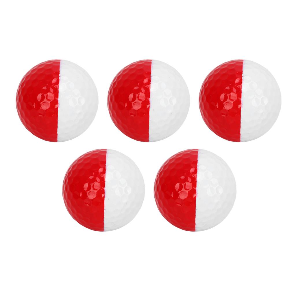 5pcs Golf Sports Training Balls 2 Color Golf Putting Practice Ball Set Double Layer Golf Gift Ball