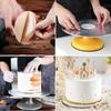 2 STÜCKE Runde Kante Kuchenscheibe Kreis Acryl Backblech Ständer DIY Wiederverwendbarer Kuchenaufsatz Antihaftbeschichtete Acryl Kuchenbasisplatte Backwerkzeug