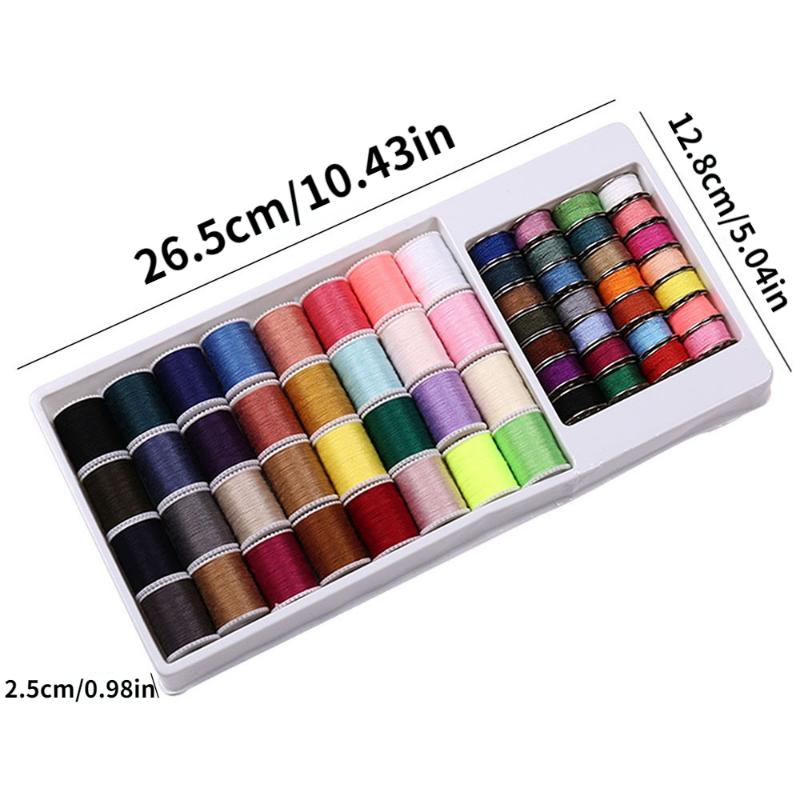 60 Teile/satz Nähgarn Maschine Fäden Stich Liefert Set Stickerei Box Spule Zubehör