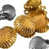 10pcs Striped Sea Shell Pendant Stainless Steel with Hole Bracelet Bohemia Earring Necklace Charm DIY Jewelry Making Wholesale