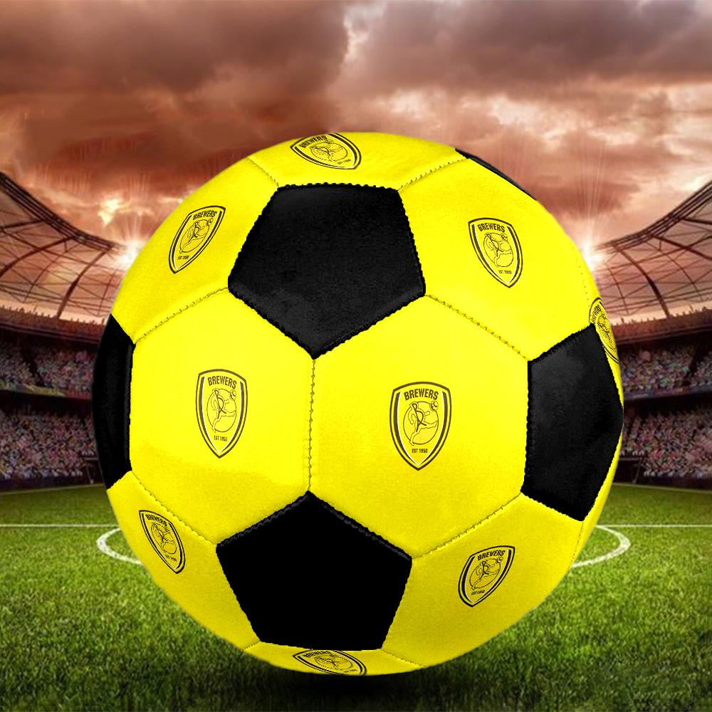 SIZE 5 Burton Albion FC Soccer Ball Colorful All Ages Machine Stitched PVC Competition Ready Durable High-Bounce