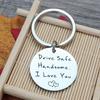 Stainless Steel Keychain Pendant with Engraved Metal Charms and Gifts