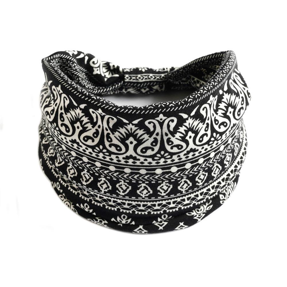 Bohemian Wide Cotton Stretch Headbands Women Headwrap Turban Headwear Bandage Hairbands Bandana Wide Headbands Hair Accessories