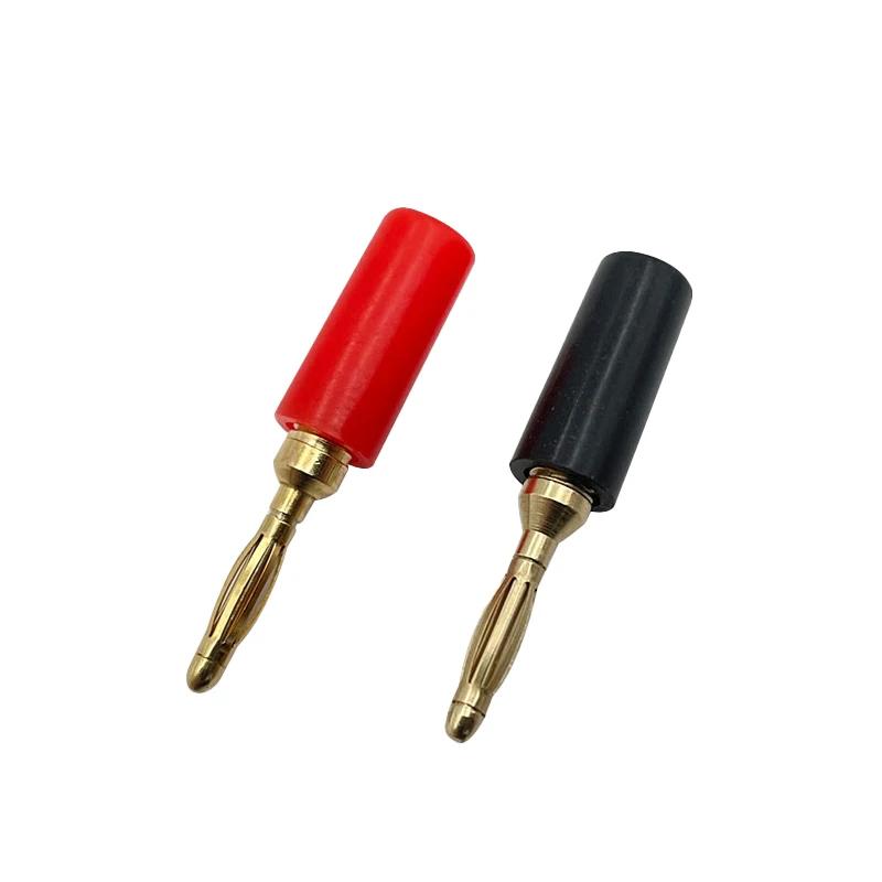 40pcs 2MM Banana Plug Socket 10A Small Lantern Plug Adaptor Connector Pure Copper Power Supply Terminal Red Black Green