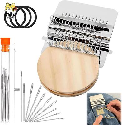 TGYW Kit de Parche Tejido de 14 Ganchos PatchMaker, Telar de Zurcido Portátil para Principiantes, Kit Knitpatch para Reparar Agujeros en Calcetines, Ropa