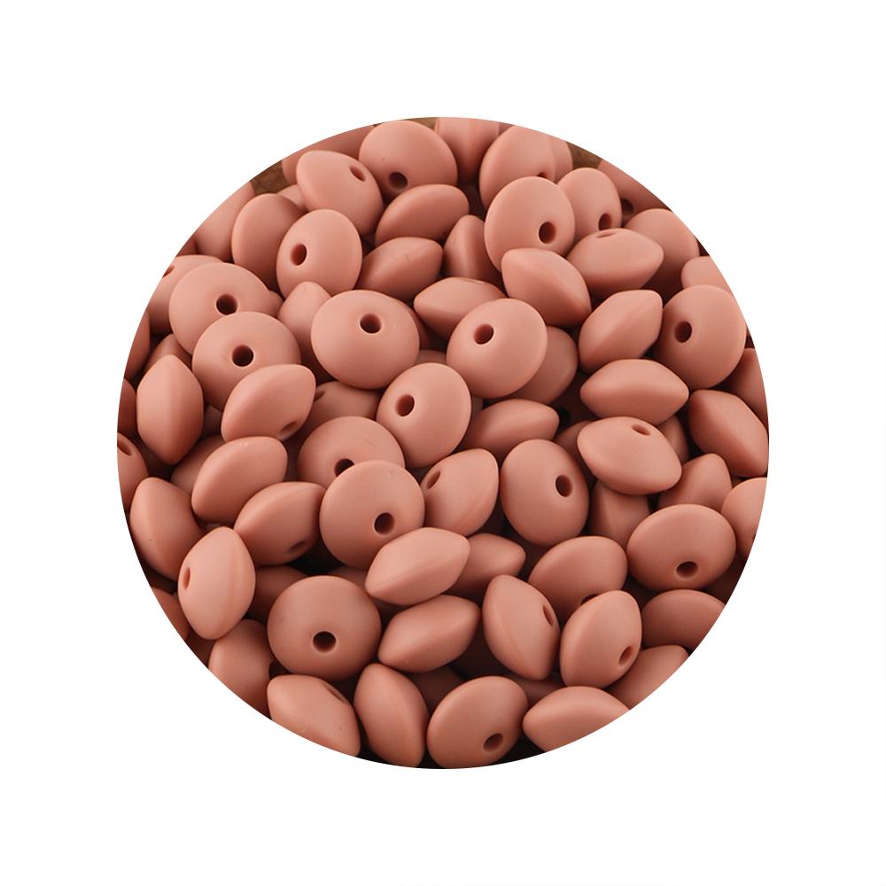 New 50pcs/lot Silicone Lentil Silicone Beads 12mm Jewelry Making Lentil Beads DIY Necklace Bracelets Jewelry Accessories