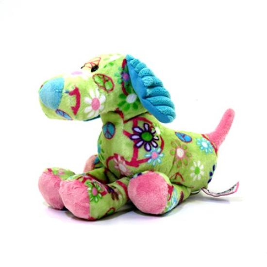 Douglas Company's Stuffed Dog, Peace Green Dog, Fuzzle Series