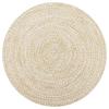 Vidaxl Handmade Rug, Jute, White and Natural, 120 Cm