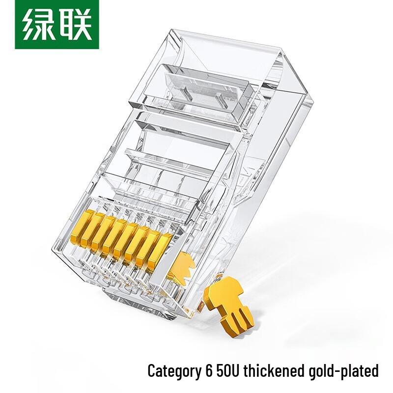 

UGREEN Cat6 Unshielded RJ45 Connector, Premium 50U Gold-Plated