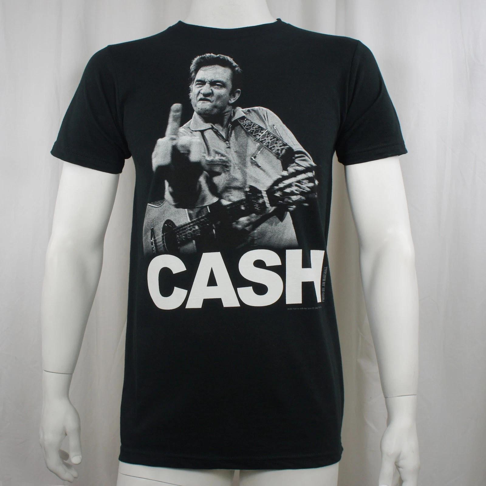 Authentic Jim Marshall Photo JOHNNY CASH The Bird Finger T-Shirt S-XXL NEW 3XL