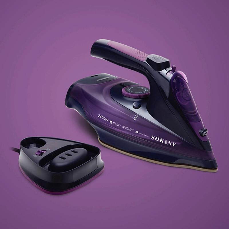 2400W/360ml Dampfbügeleisen 5 Geschwindigkeitsstufen Einstellbar Kabellos Aufladbar Tragbar Kleiderbügeldampfer Tragbare Keramiksohle