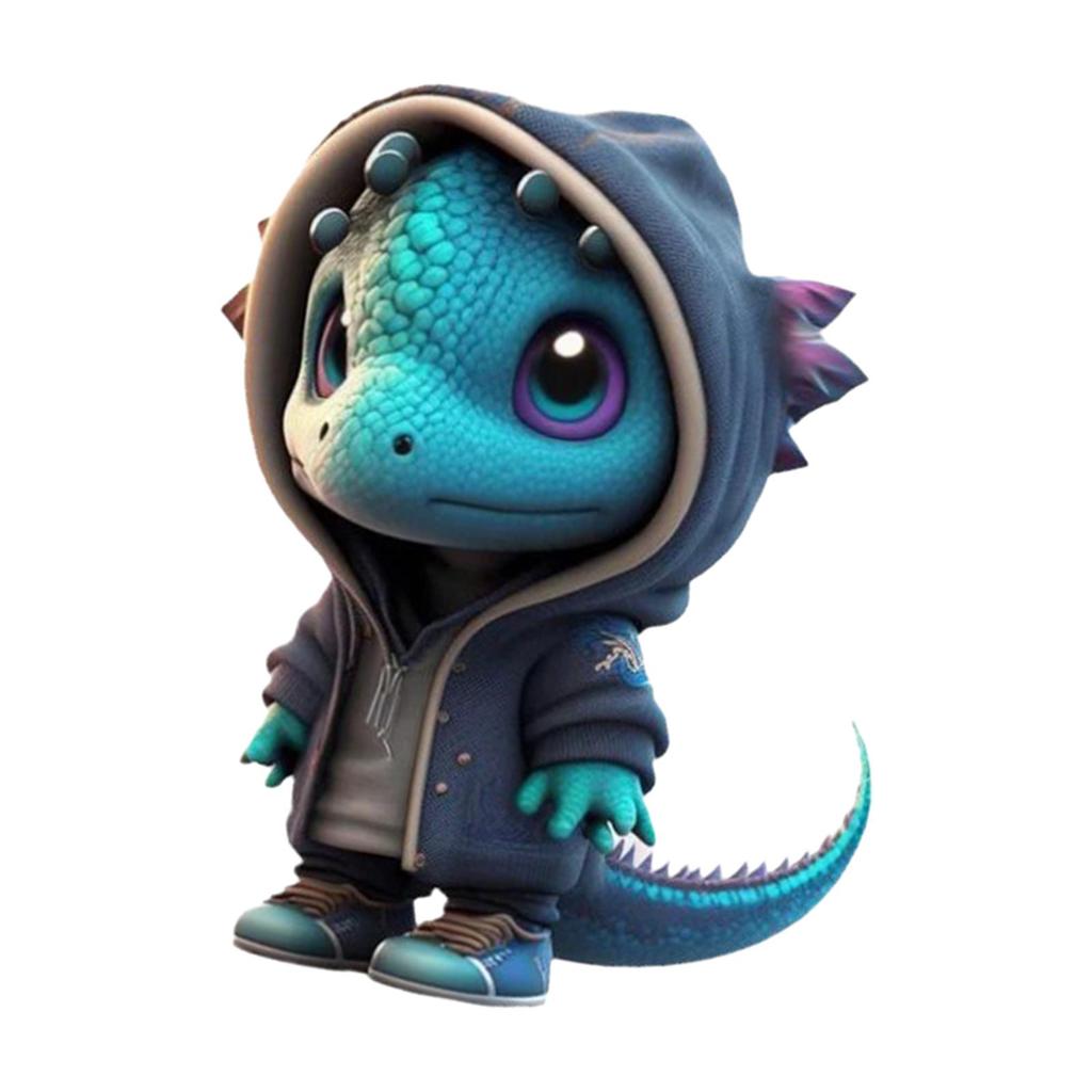 Dinosaur Statue Desk Resin Collectable Figurine Halloween Elf Decoration for Bedroom Cabinet Bookshelf Restaurant Apartment