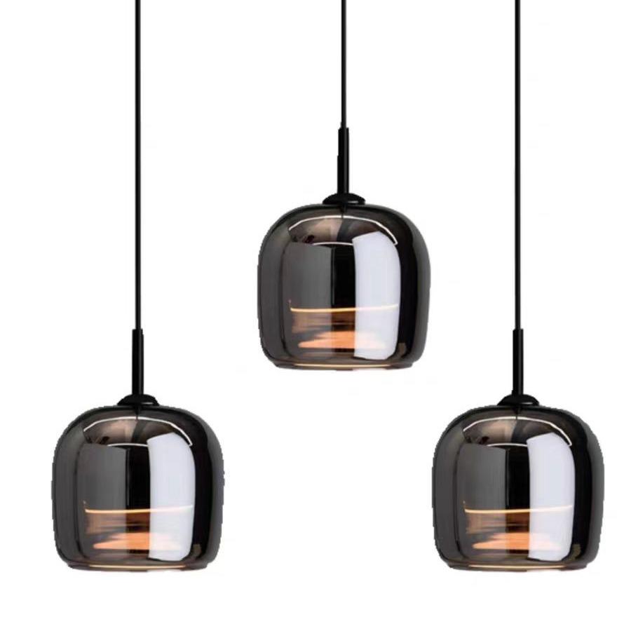 Minimalistische italienische Glas-Pendelleuchte für Nordic Style Bar, Arbeitszimmer oder Schlafzimmer