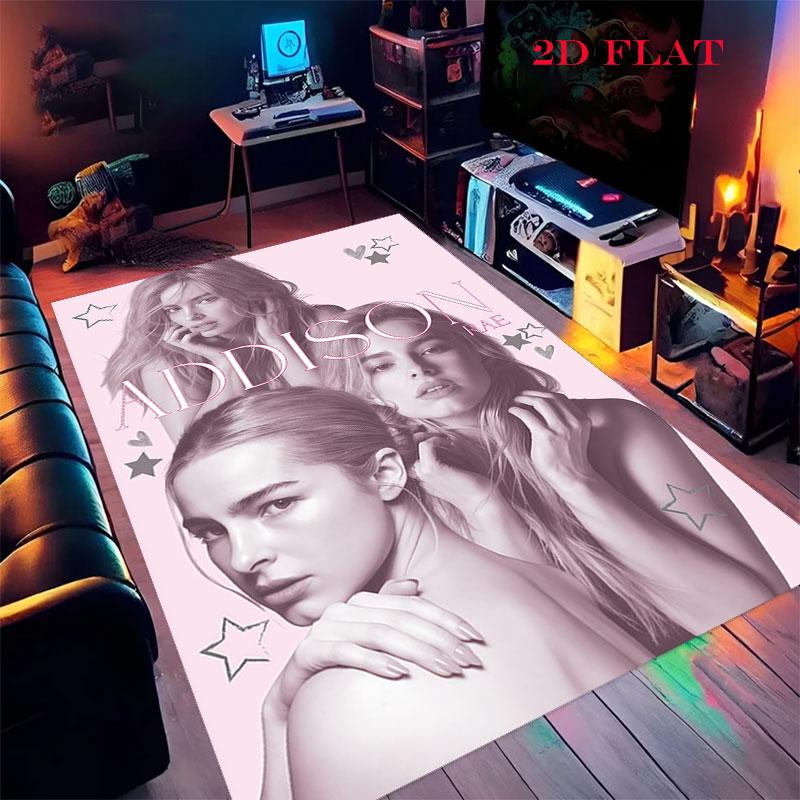 Addison Rae Carpet Rug for Living Room Bedroom Home Sofa Decoration,Kids play Nonslip Floor Mat