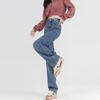 Korean Version of Versatile Adjustable Wide-leg Jeans Women's 2025 Autumn and Winter New High-waisted Straight Mopping Jeans