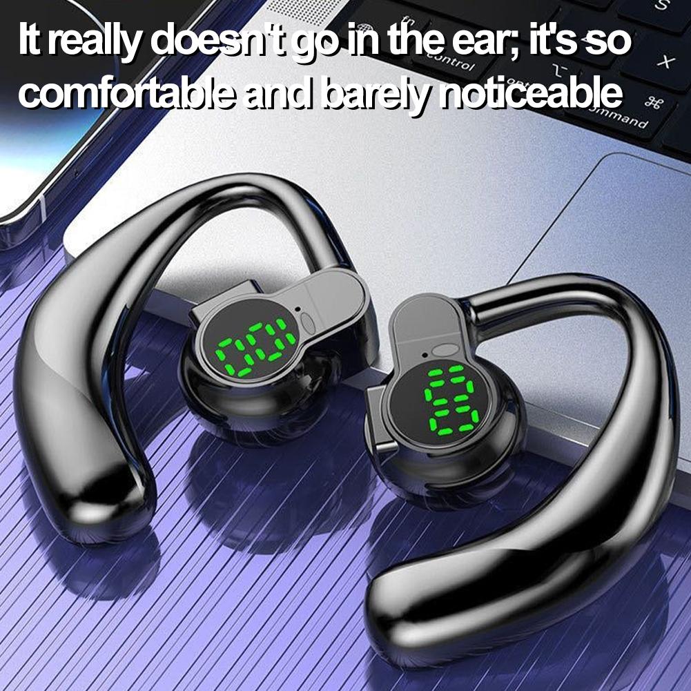 1/2Pcs Wireless 360° Rotatable Bluetooth 5.4 Earphones Single Ear Earhooks Noise Cancelling Sports Headphones Wireless Earbud