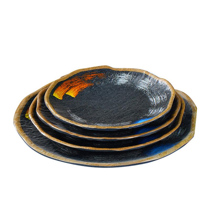 Melamine Sushi & Yakiniku Plate: Japanese Restaurant Tableware for BBQ & Hot Pot