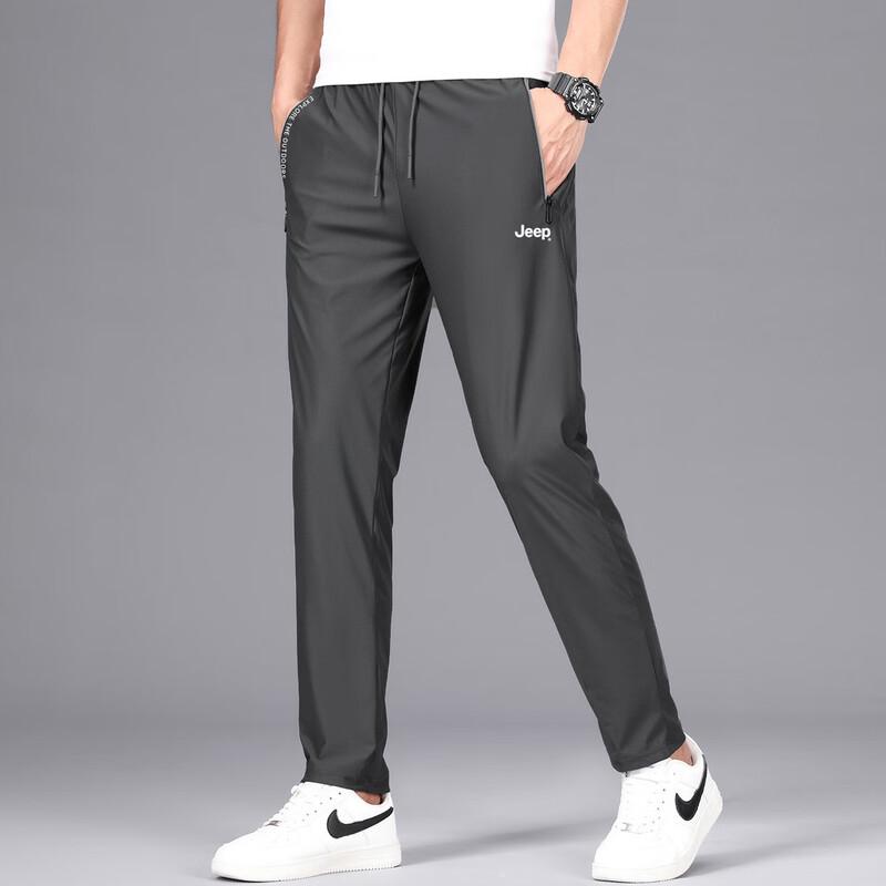 JEEP Men's Summer Lightweight Straight-Leg Casual Pants