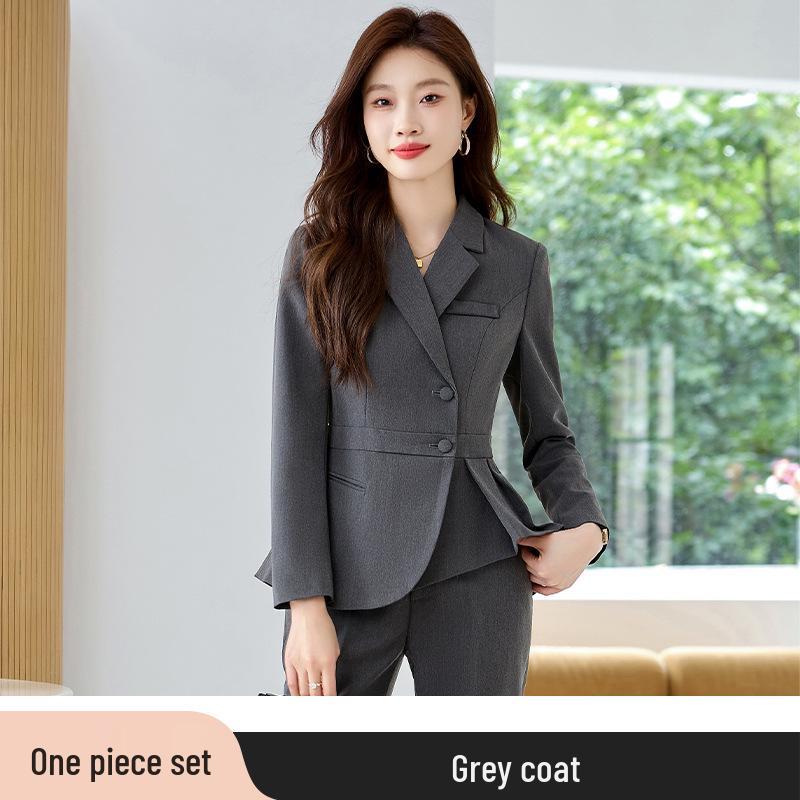 

Женский профессиональный костюмный набор - Формальная одежда для весны/осени, Идеально подходит для униформы для работы на ресепшене отеля или в ювелирном магазине. L