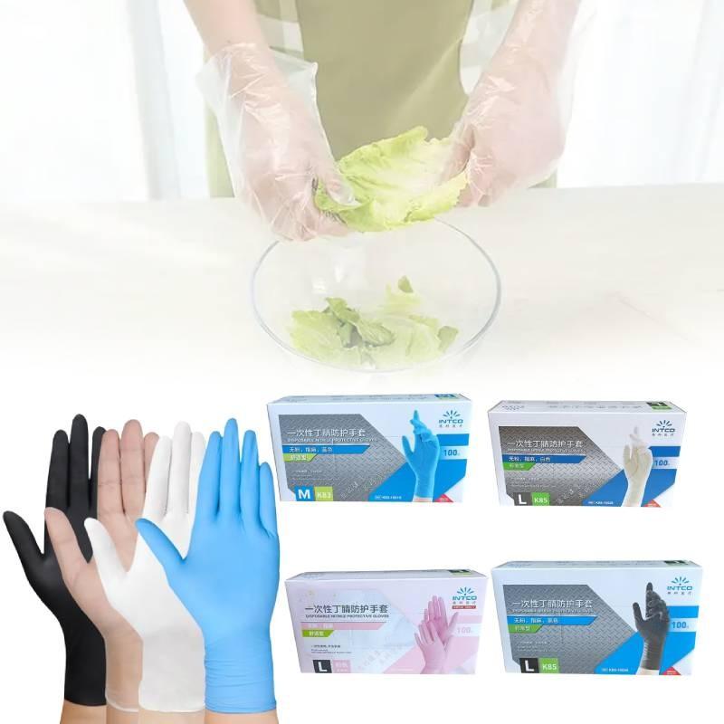 Gants Jetables Noirs en Nitrile de Haute Qualité Qualité Alimentaire Pour les Tâches de Nettoyage en Cuisine et au Barbecue