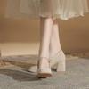 Premium Feeling with Skirt Thick Heel Single Shoes 2025 Spring and Summer New Fashion Versatile and Comfortable Square Head Mary Jane Single Shoes