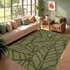 Green Leaf Carpet Nordic Style Plant Printed Decorative Carpet Living Room Bedroom Entrance Hall Floor Mat Home Decoration Rug